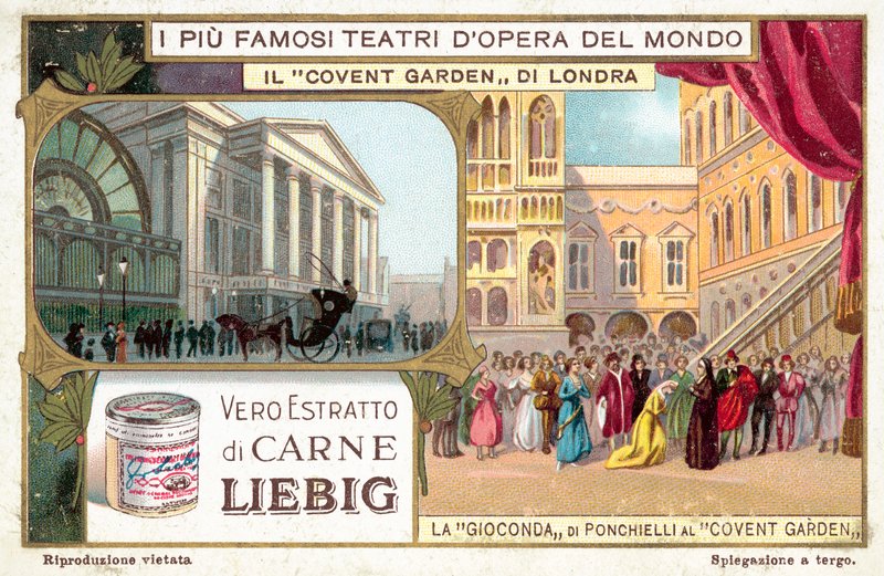 Kraliyet Opera Binası, Covent Garden, Londra (chromolitho) by European School
