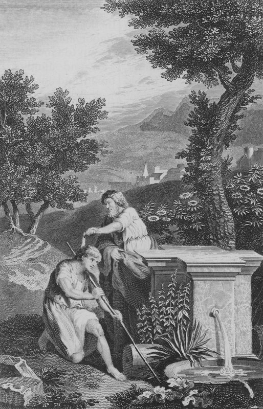 Saul, Samuel tarafından meshedildi (gravür) by European School