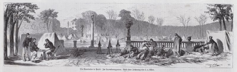Paris Komünü altında Jardin du Luxembourg