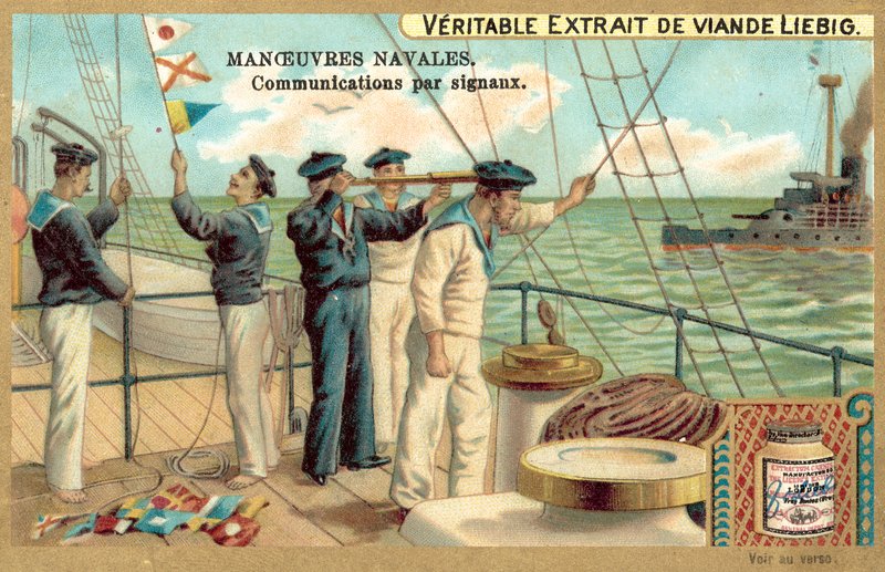 Gemiler arası sinyalizasyon (chromolitho) by European School