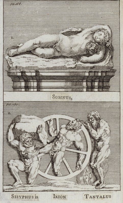 Somnus, Sisyphus, Ixion, Tantalus (gravür) by European School