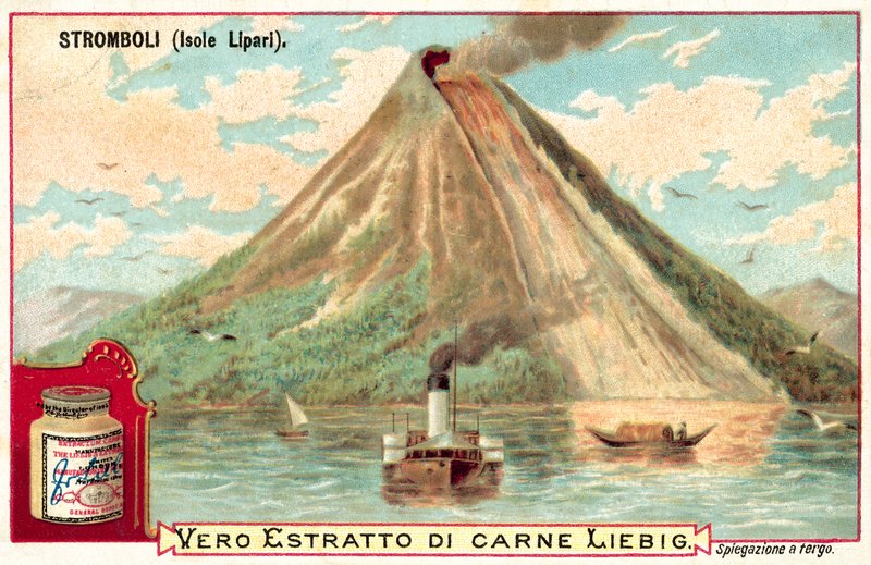 Stromboli, İtalya (chromolitho) by European School