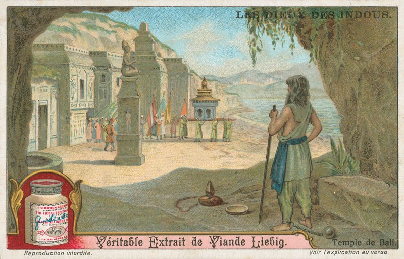 Bali Tapınağı, Liebig kartı, 20. yüzyıl başı (kromo) by European School