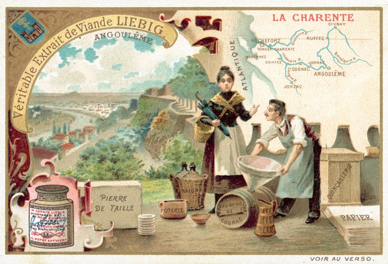 Charente ve Angouleme (chromolitho) manzarası by European School