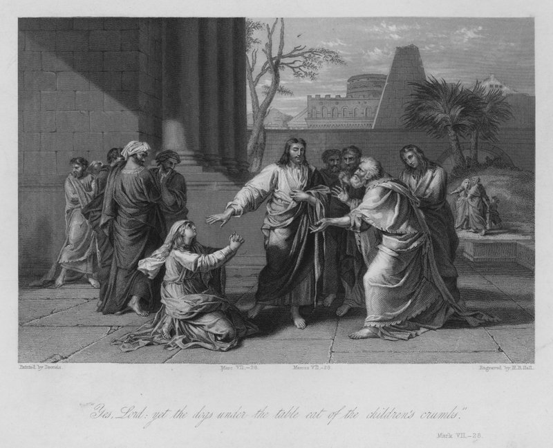 Syrophenician Woman, Mark VII, 28 (gravür) by European School