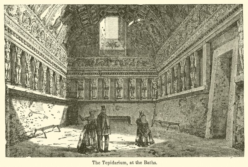 Hamamdaki Tepidarium (gravür) by European School