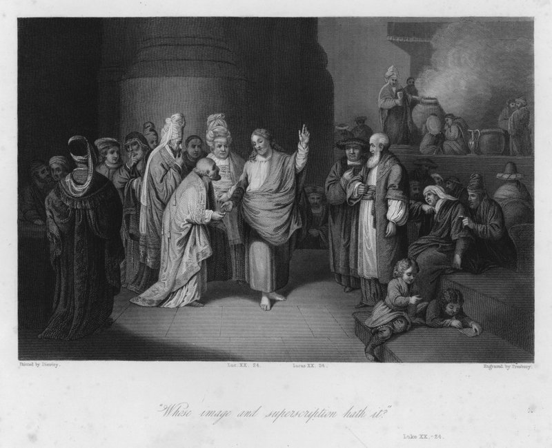 Haraç Parası, Luke XX, 24 (gravür) by European School