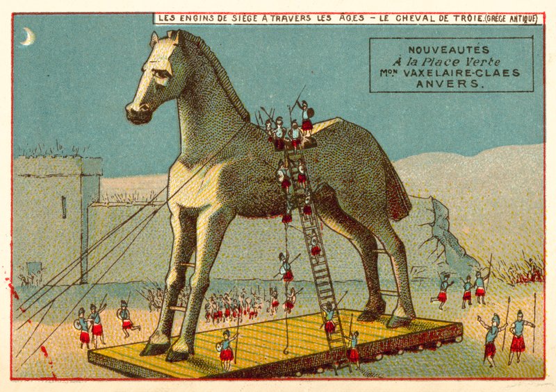 Truva Atı (chromolitho) by European School