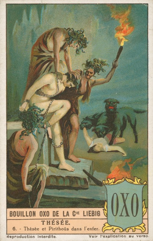 Theseus, Liebig kartı, 20. yüzyıl başı (kromo) by European School