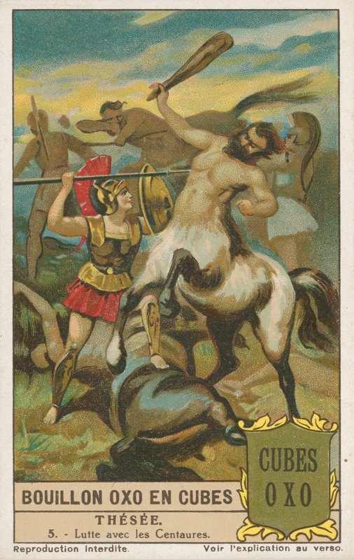 Theseus, Liebig kartı, 20. yüzyıl başı (kromo) by European School