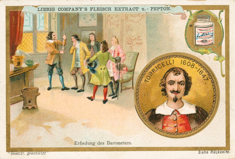 Torricelli, Liebig kartı, 20. yüzyıl başı (kromo) by European School