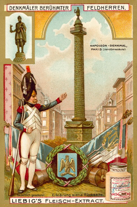 Vendome Sütunu, Napolyon Anıtı, Paris (chromolitho) by European School