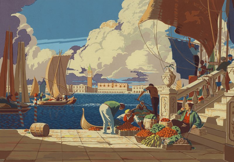 Venedik, lagün üzerinden San Marco