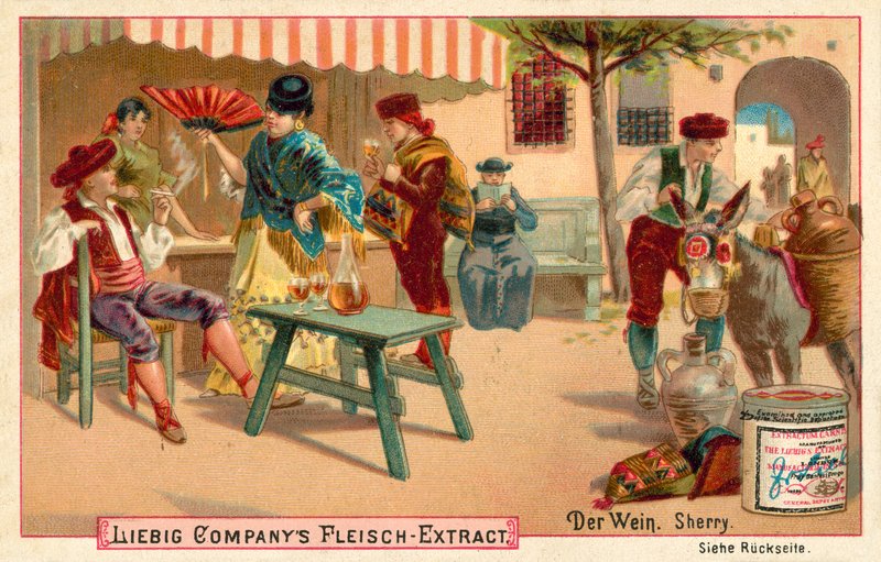 Şarap: Sherry (chromolitho) by European School