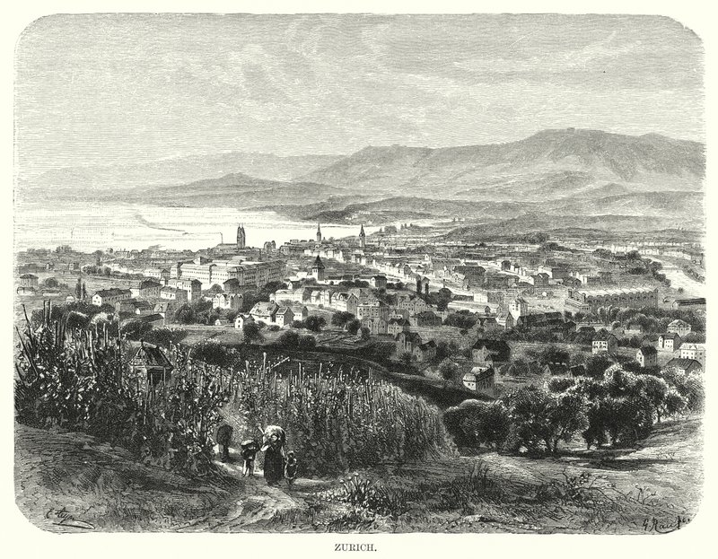 Zürih (gravür) by European School