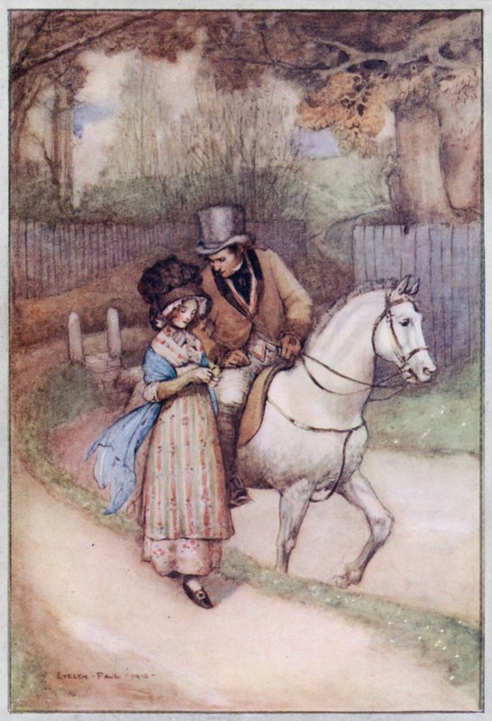 Bayan Gaskell tarafından Cranford için çizim (renkli taş) by Evelyn Paul