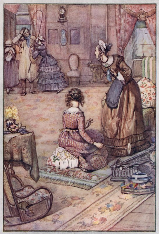 Bayan Gaskell tarafından Cranford için çizim (renkli taş) by Evelyn Paul