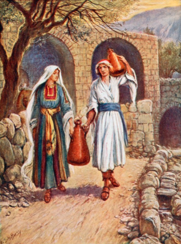 Annesine Yardım Etmek (renkli taş) by Evelyn Stuart Hardy