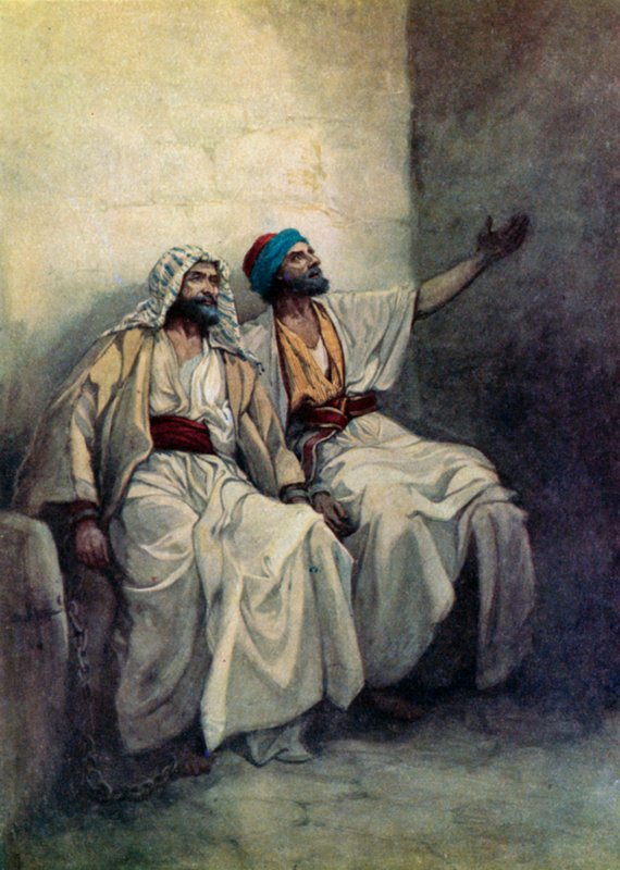 Pavlus ve Silas hapishanede neşeli (renkli taş) by Evelyn Stuart Hardy