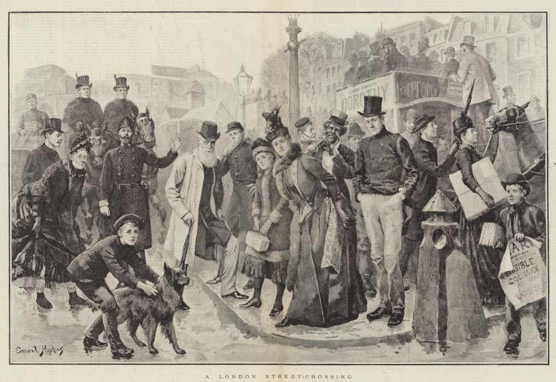 Bir Londra Sokak Geçişi by Everard Hopkins