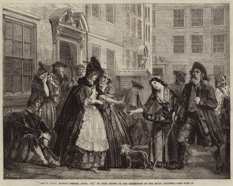 ಬ್ರಿಕ್ ಕೋರ್ಟ್, ಮಿಡಲ್ ಟೆಂಪಲ್, ಏಪ್ರಿಲ್ 1774 ಟರ್ಕ್ by Eyre Crowe