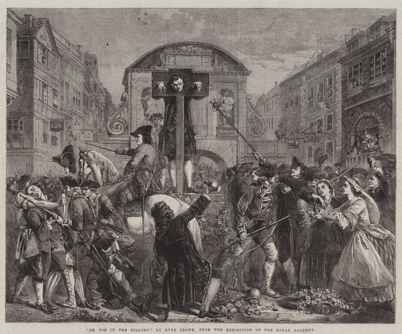 Kraliyet Akademisi Sergisinden Pillory'deki De Foe by Eyre Crowe