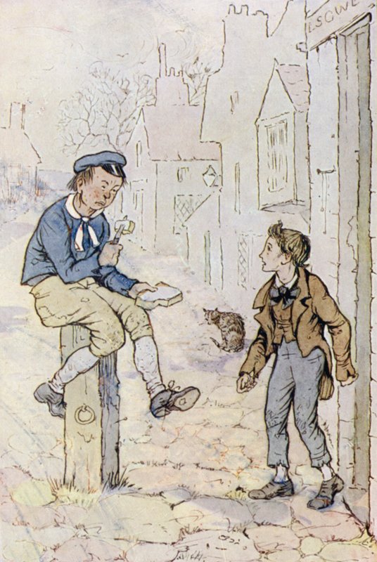 Oliver Twist (renkli taş) için çizim by F. M. B. Blaikie