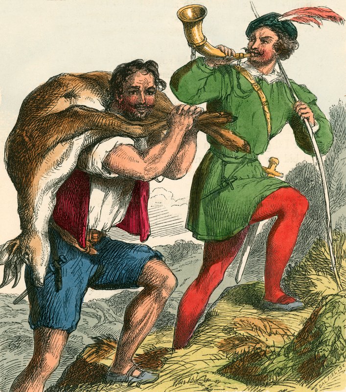 Robin Hood ve Küçük John şişman parayı eve götürüyor by F. Tayler