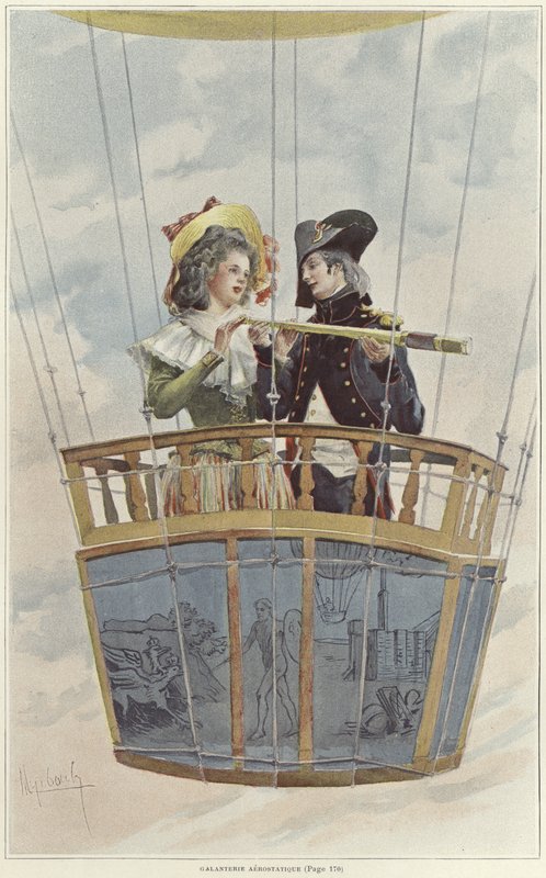 Aeronautic gallantry  by Felicien baron de Myrbach Rheinfeld