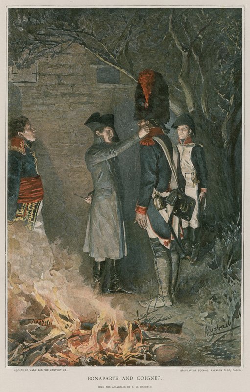 Bonaparte ve Coignet by Felicien baron de Myrbach Rheinfeld
