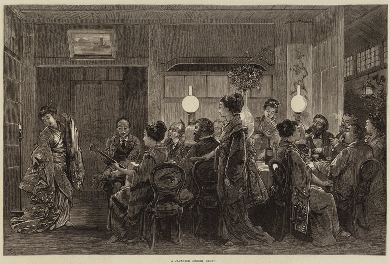 Japon Akşam Yemeği Partisi by Felix Regamey