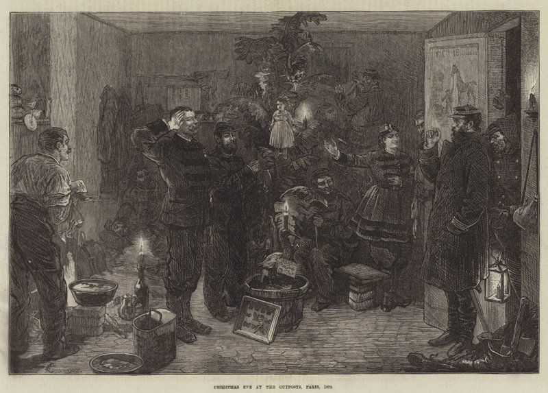 Karakollarda Noel Arifesi, Paris, 1870 by Felix Regamey