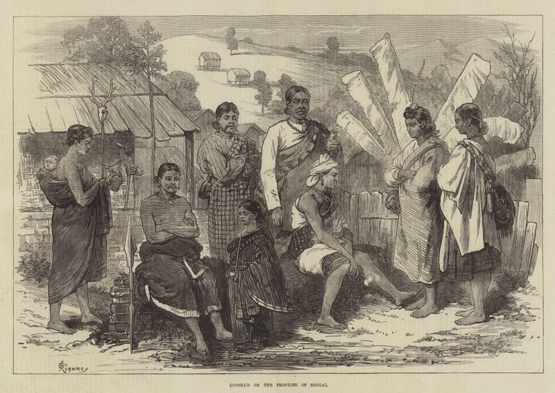Bengal sınırında Looshais by Felix Regamey