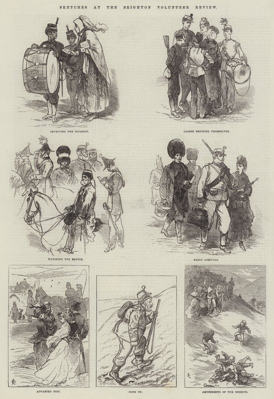 Brighton Gönüllü İncelemesinde Eskizler by Felix Regamey