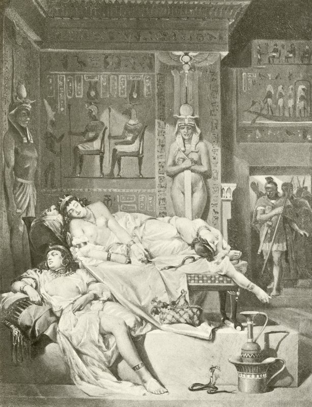 Antonius ve Kleopatra. Act-V, Sahne II (gravür) by Felix Octavius Carr Darley