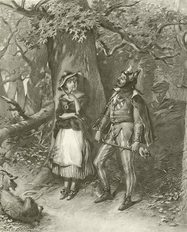 Sevdiğin gibi. Perde III, Sahne III (gravür) by Felix Octavius Carr Darley