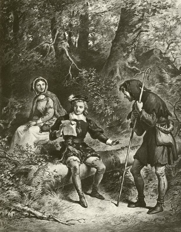 Sevdiğin gibi. Perde IV-Sahne III (gravür) by Felix Octavius Carr Darley
