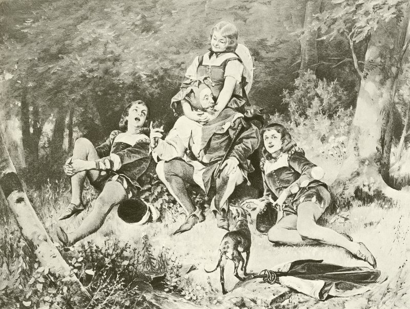 Sevdiğin gibi. Perde V, Sahne III (gravür) by Felix Octavius Carr Darley