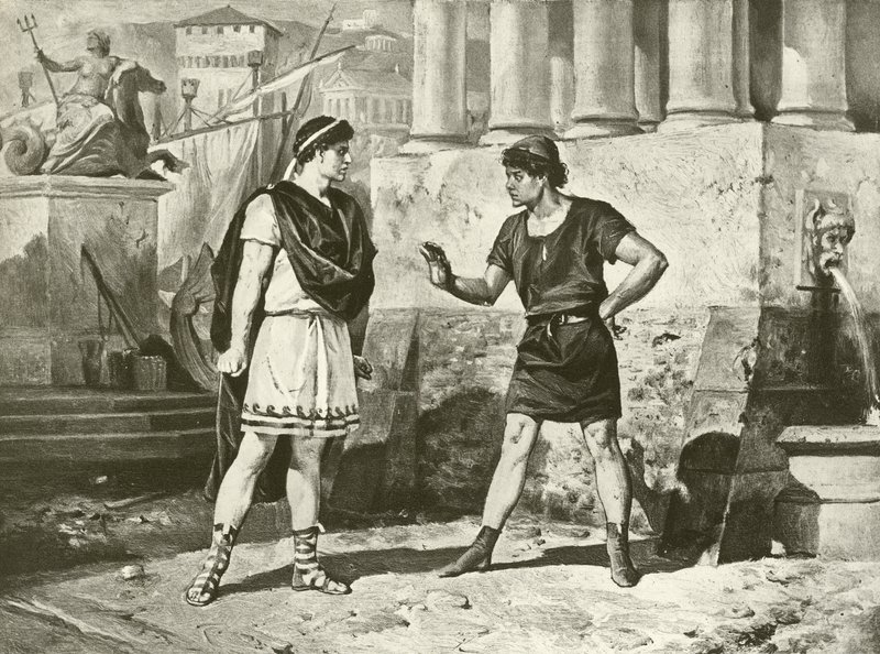 Comedy of Errors. Act I, Scene II (gravure) by Felix Octavius Carr Darley