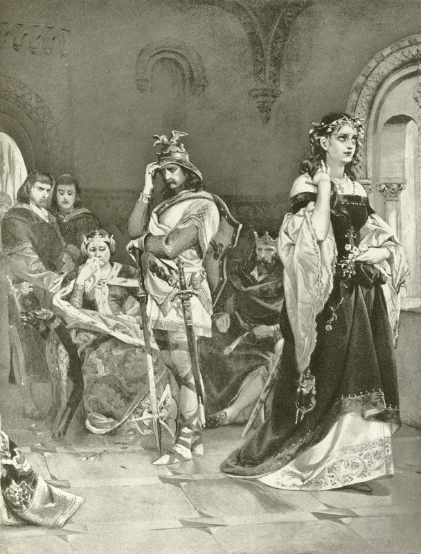 Hamlet. Perde IV, Sahne V (gravür) by Felix Octavius Carr Darley