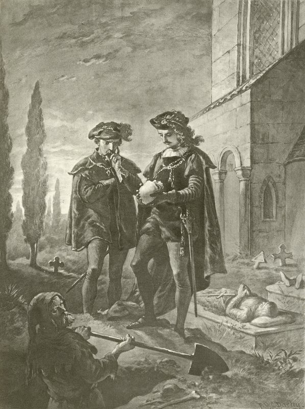 Hamlet. Perde V, Sahne I (gravür) by Felix Octavius Carr Darley