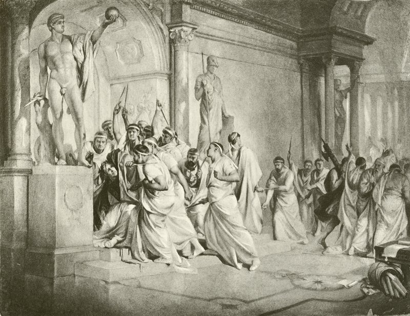 Julius Sezar. III. Perde-I. Sahne (gravür) by Felix Octavius Carr Darley