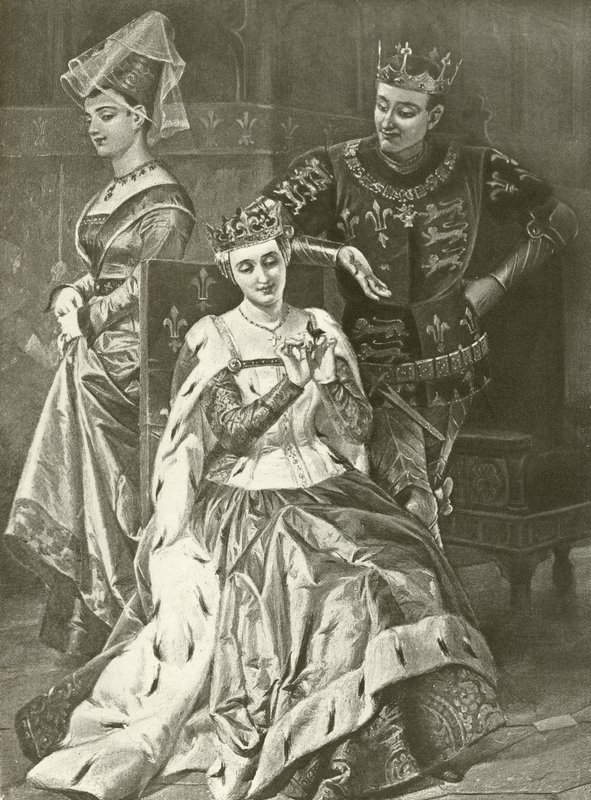 Kral Henry Beşinci. Perde V, Sahne II (gravür) by Felix Octavius Carr Darley