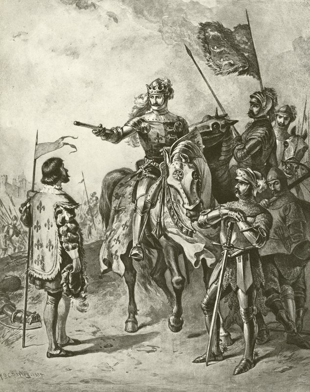 Kral Henry Beşinci V. Perde IV, Sahne VII (gravür) by Felix Octavius Carr Darley