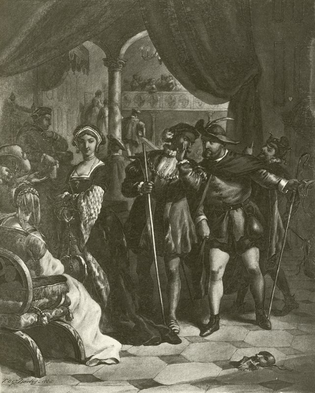 Kral Henry VIII. Perde I, Sahne IV (gravür) by Felix Octavius Carr Darley