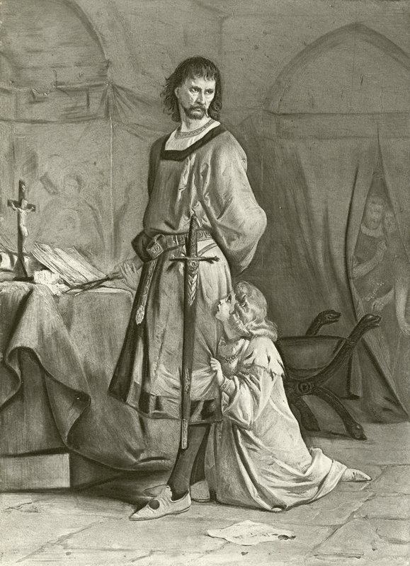 Kral John. Perde IV, Sahne I (gravür) by Felix Octavius Carr Darley