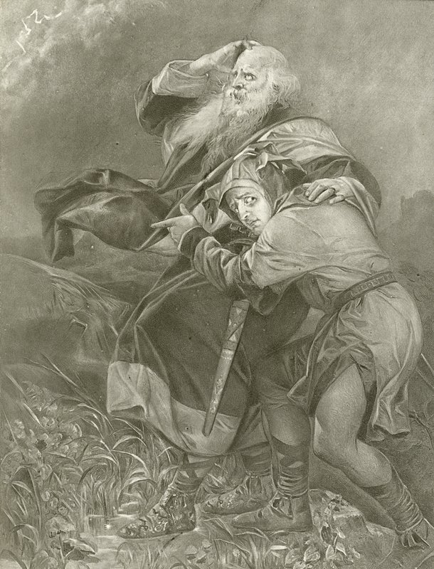 Kral Lear. Perde III, Sahne II (gravür) by Felix Octavius Carr Darley