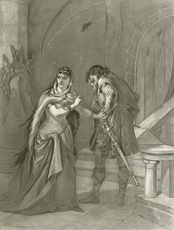 Macbeth. Act II, Scene II (gravure) by Felix Octavius Carr Darley