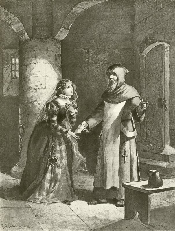 Ölçü için Ölçü. Perde IV, Sahne III (gravür) by Felix Octavius Carr Darley