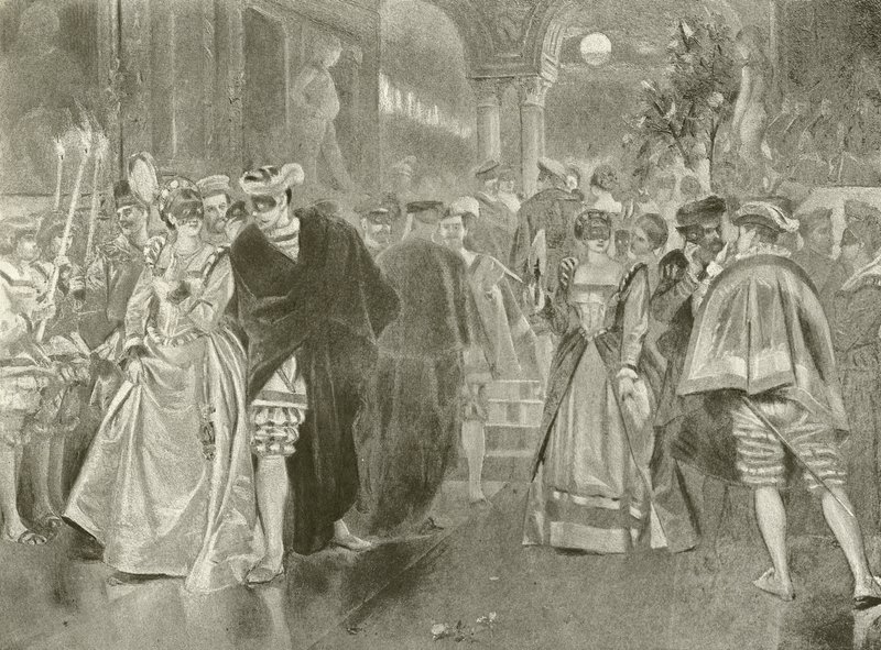 Much Ado about Nothing. Act II, Scene I (gravure) by Felix Octavius Carr Darley